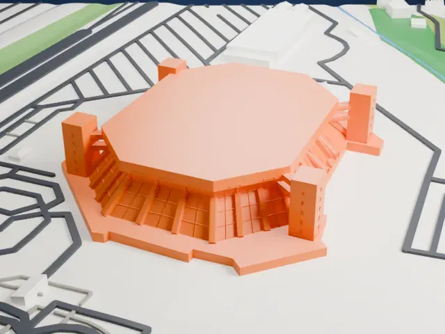Forum di Milano model, North view