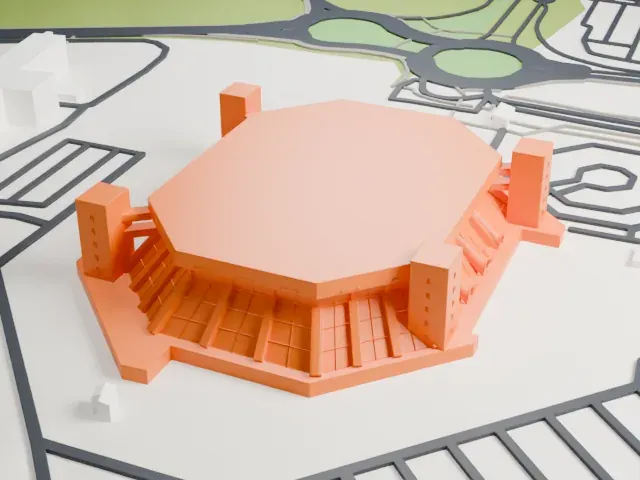 Forum di Milano model, South view