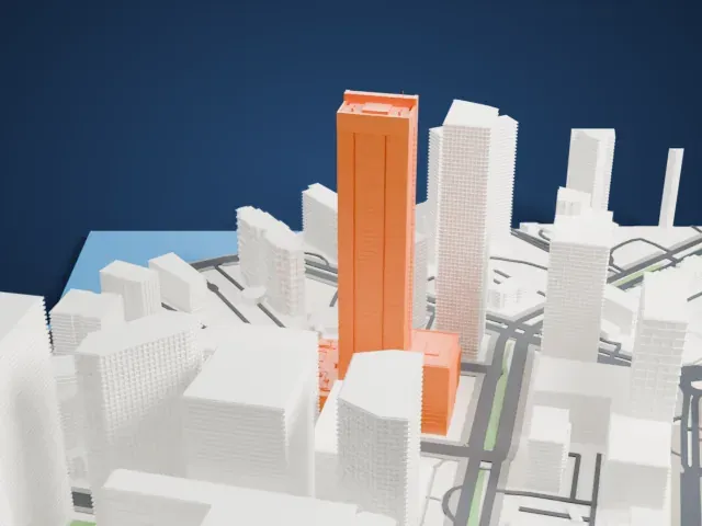 Four Seasons Hotel Miami model, North view