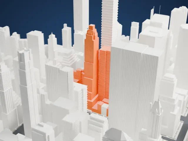 Four Seasons Hotel New York model, North view