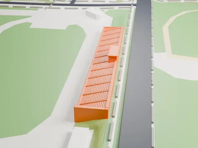 Francis Olympic Field model, West view