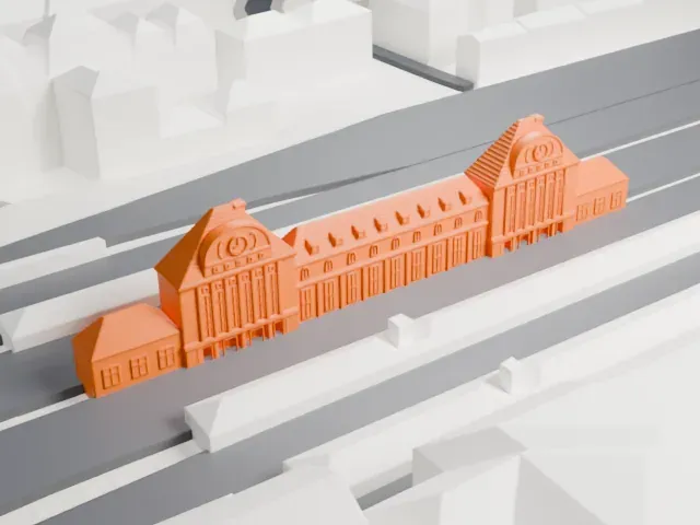 Frankfurt (Main) Süd station model, North view
