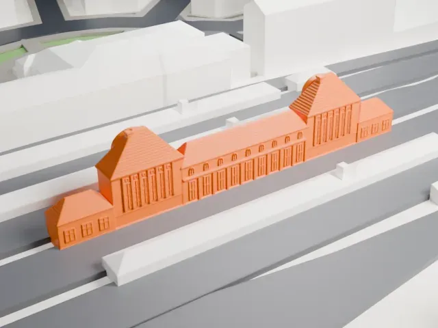 Frankfurt (Main) Süd station model, South view
