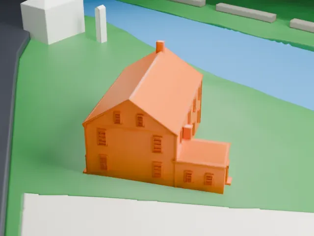 Franklin Inn model, East view