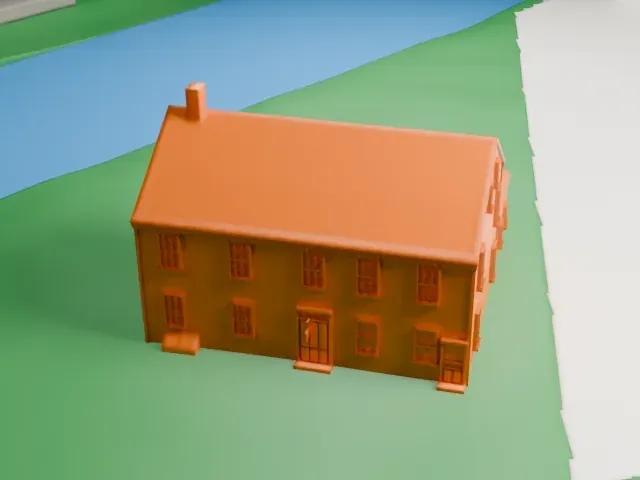 Franklin Inn model, South view