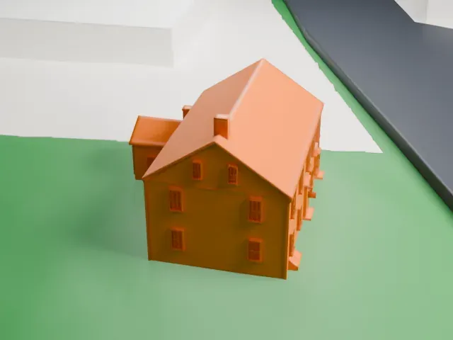 Franklin Inn model, West view