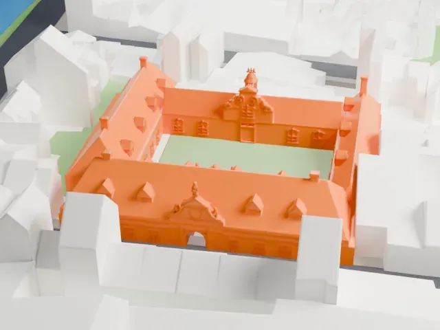 Frans Hals Museum model, East view