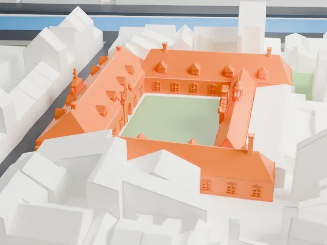 Frans Hals Museum model, North view