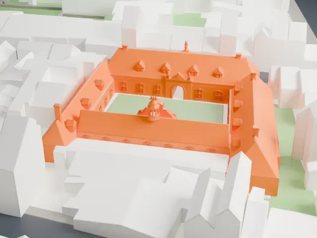 Frans Hals Museum model, West view