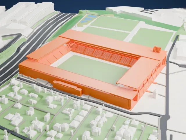 Franz Horr Stadium model, South view
