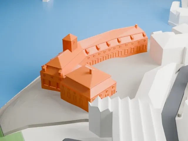 Franz Kafka Museum model, North view