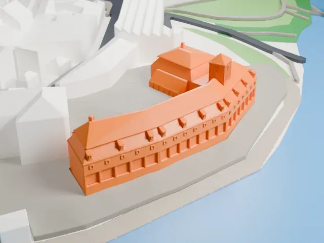 Franz Kafka Museum model, South view