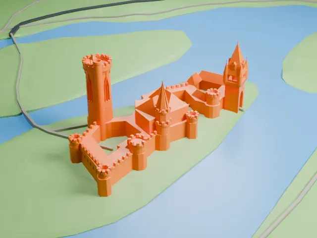 Franzensburg model, North view
