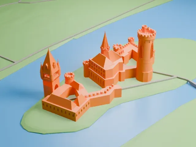 Franzensburg model, South view