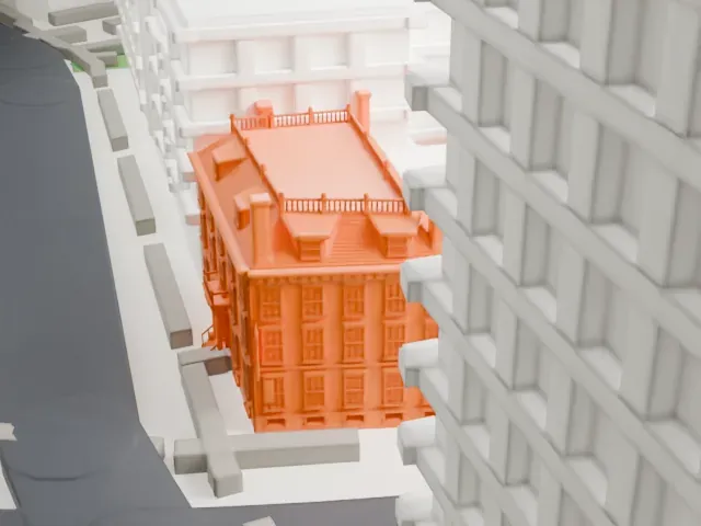 Fraunces Tavern model, West view