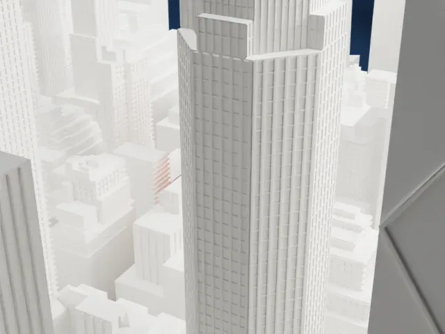 Fred F. French Building model, East view