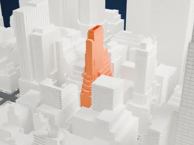 Fred F. French Building model, West view