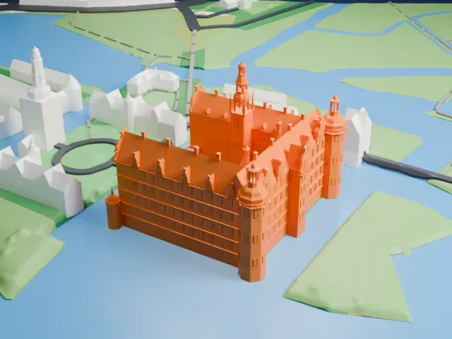 Frederiksborg Castle model, East view