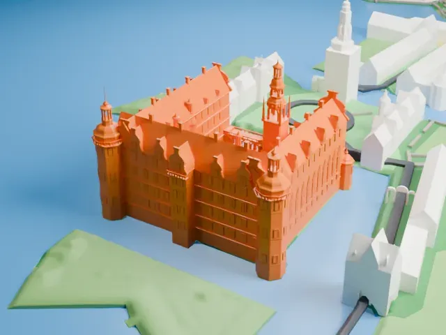Frederiksborg Castle model, North view