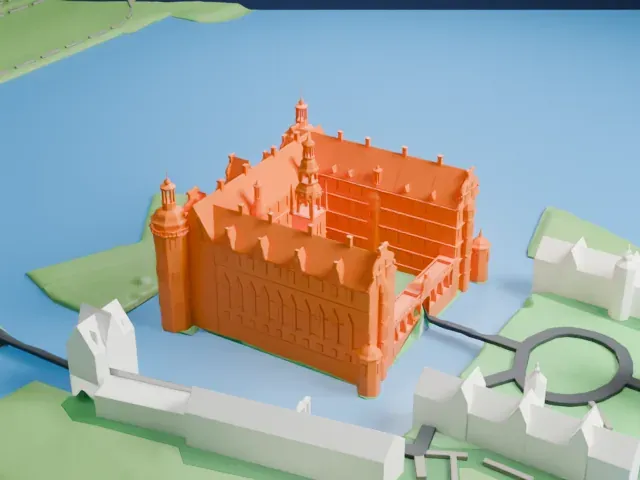 Frederiksborg Castle model, West view