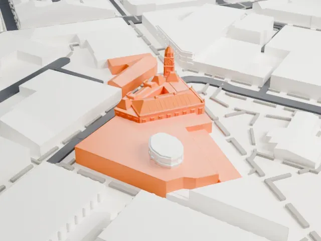 Fremantle Town Hall model, East view
