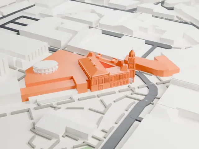 Fremantle Town Hall model, North view
