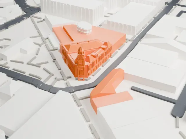 Fremantle Town Hall model, West view