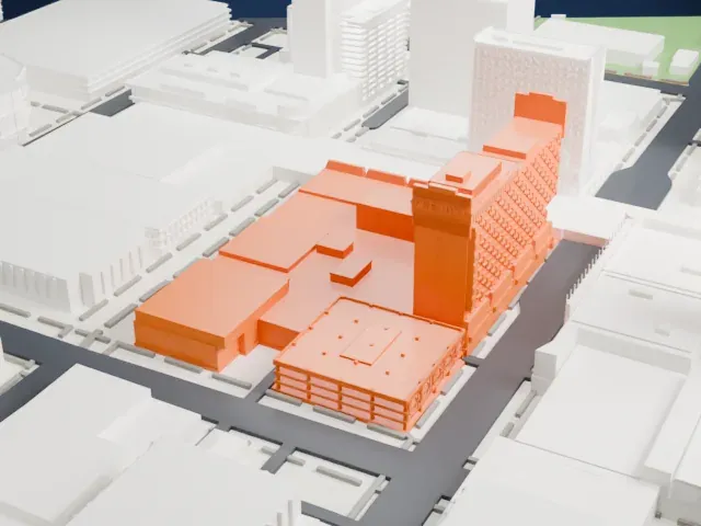 Fremont Hotel and Casino model, North view