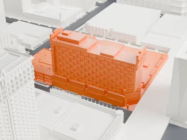 Fremont Hotel and Casino model, West view