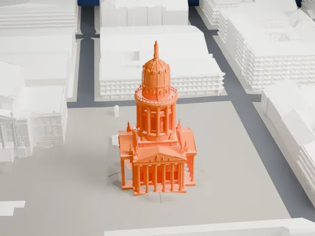 French Cathedral, Berlin model, East view