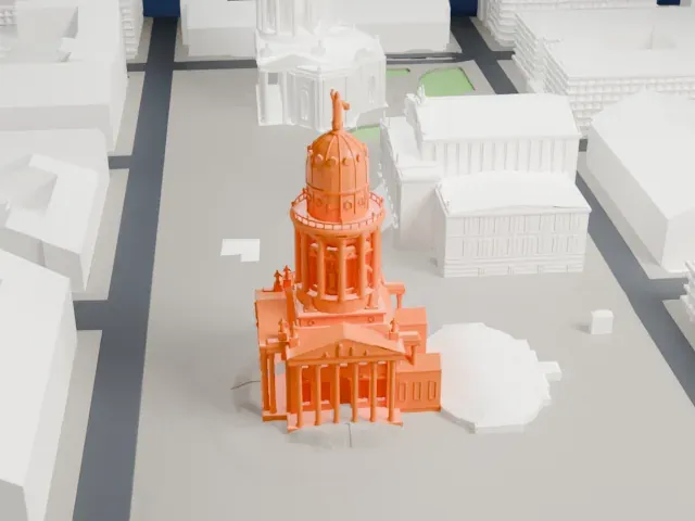 French Cathedral, Berlin model, North view