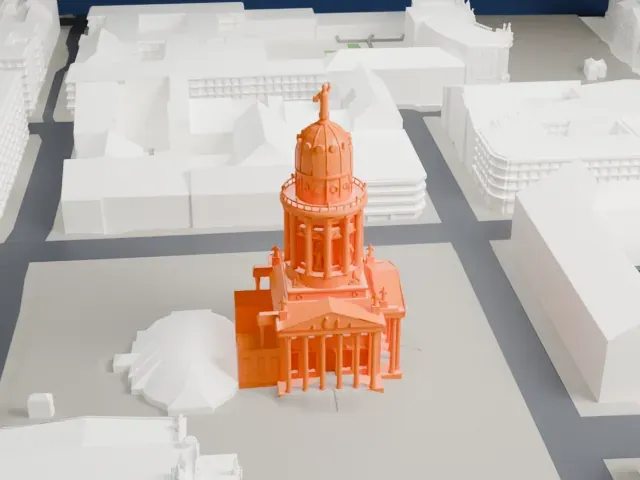 French Cathedral, Berlin model, South view