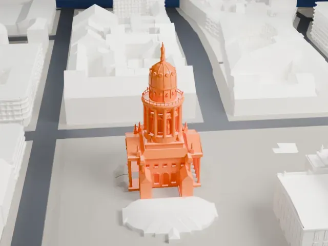 French Cathedral, Berlin model, West view