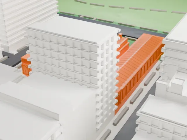Frick Collection model, East view