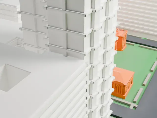 Frick Collection model, North view