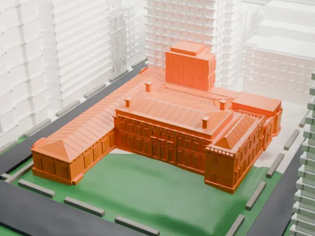 Frick Collection model, West view