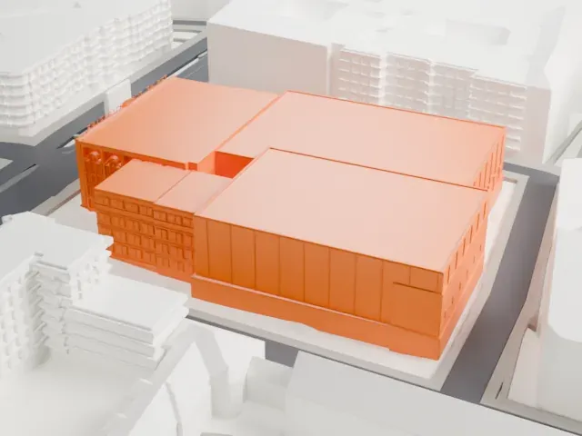 Friedrichstadt-Palast model, South view