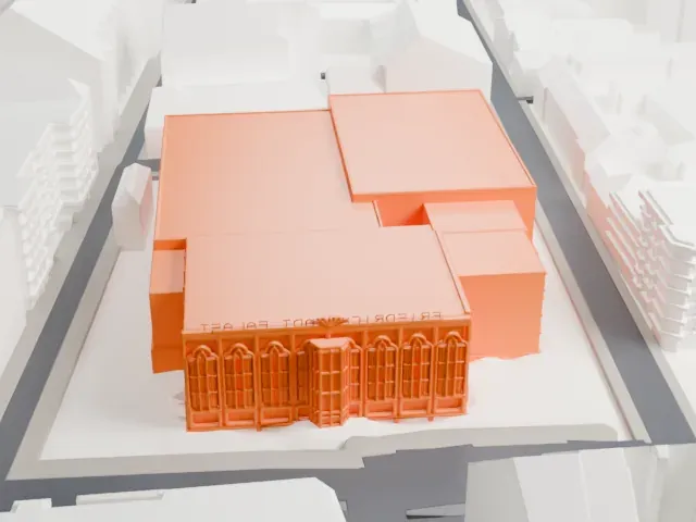 Friedrichstadt-Palast model, West view
