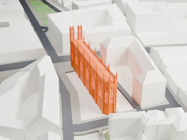 Friedrichswerder Church model, North view