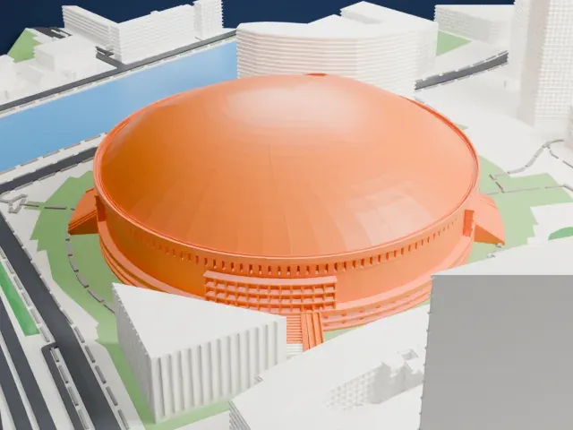 Fukuoka Dome model, West view