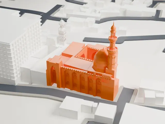 Funerary complex of Sultan Barquq model, East view