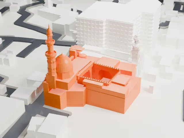 Funerary complex of Sultan Barquq model, North view