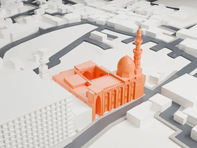 Funerary complex of Sultan Barquq model, South view