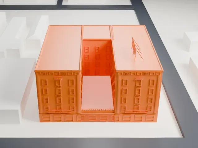 Gadsden Hotel model, East view