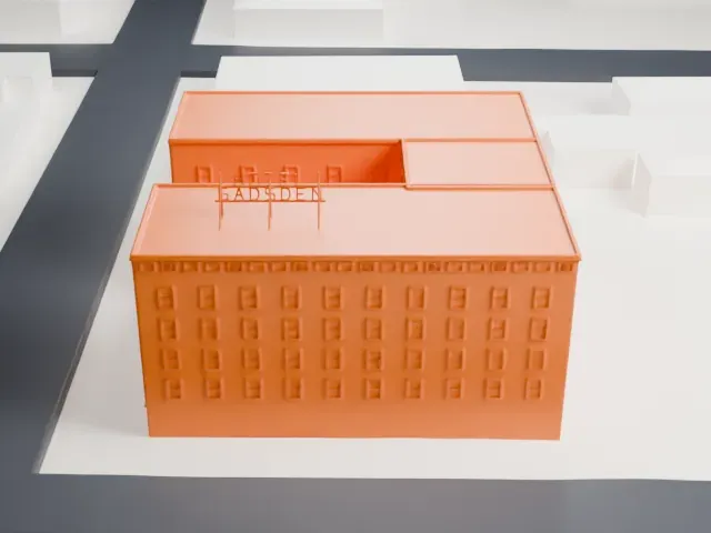 Gadsden Hotel model, North view