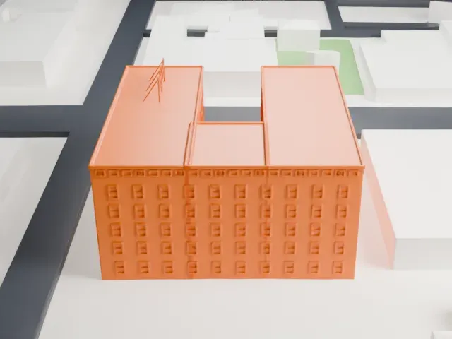 Gadsden Hotel model, West view