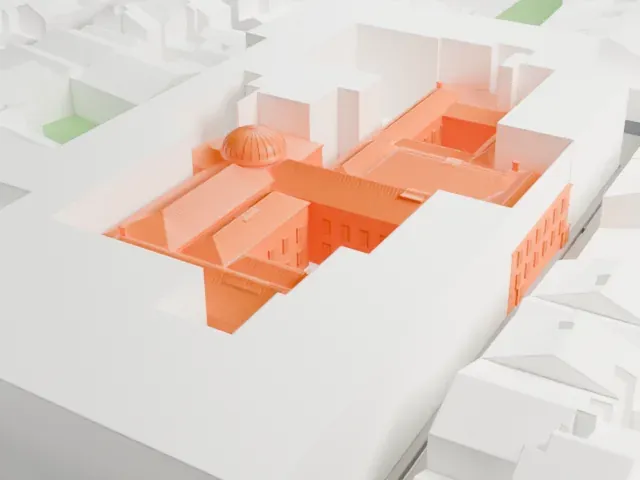 Galleria dell'Accademia model, North view