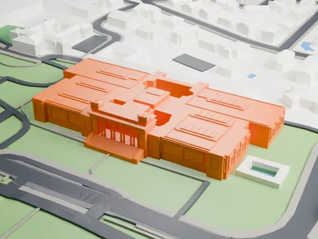 Galleria Nazionale d'Arte Moderna model, South view