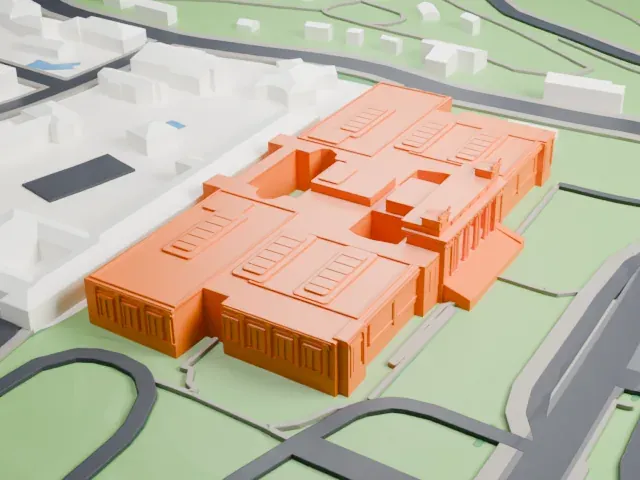 Galleria Nazionale d'Arte Moderna model, West view