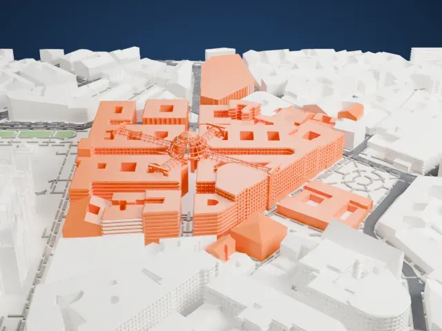 Galleria Vittorio Emanuele II model, East view